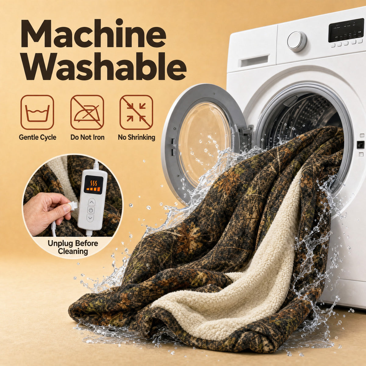 BuckRobes - Heated Camo Robe